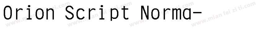 Orion Script Norma字体转换